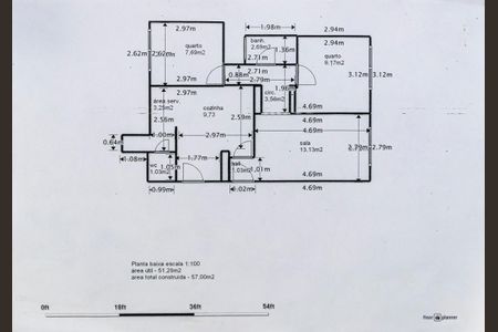Apartamento à venda com 55m², 2 quartos e sem vagaPlanta do Imóvel