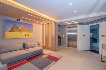 Studio para alugar com 28m², 1 quarto e sem vaga Studio para alugar com 28m², 1 quarto e sem vagaHall de entrada