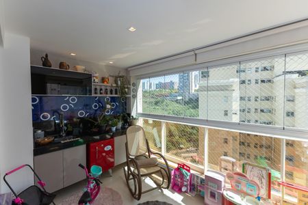 Varanda da Sala de Jantar de apartamento para alugar com 4 quartos, 130m² em Vila da Serra, Nova Lima