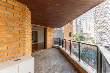Varanda da Sala de apartamento para alugar com 4 quartos, 190m² em Vila Nova Conceição, São Paulo