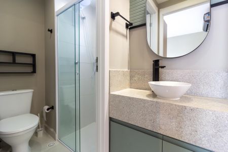 Apartamento para alugar com 28m², 1 quarto e sem vagaBanheiro da Suíte