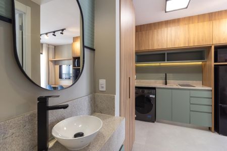 Apartamento para alugar com 28m², 1 quarto e sem vagaBanheiro da Suíte