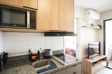 Cozinha de apartamento à venda com 1 quarto, 27m² em Vila Olímpia, São Paulo
