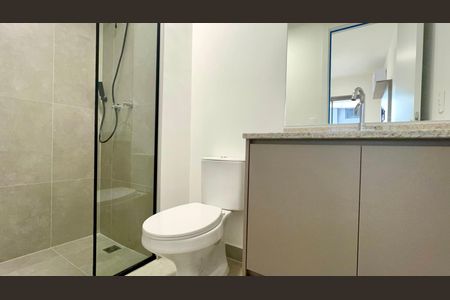 Studio para alugar com 26m², 1 quarto e sem vaga Studio para alugar com 26m², 1 quarto e sem vagaBanheiro da Suíte