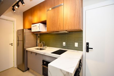 Studio para alugar com 28m², 1 quarto e 1 vagacozinha