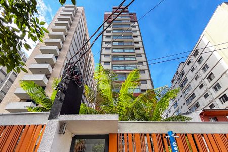 Studio para alugar com 28m², 1 quarto e 1 vagafachada do predio