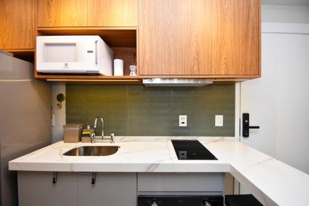 Studio para alugar com 28m², 1 quarto e 1 vagacozinha