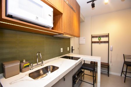 Studio para alugar com 28m², 1 quarto e 1 vagacozinha