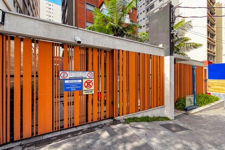 Studio para alugar com 28m², 1 quarto e 1 vagafachada do predio