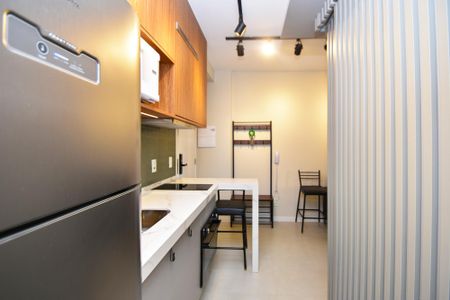 Studio para alugar com 28m², 1 quarto e 1 vagacozinha