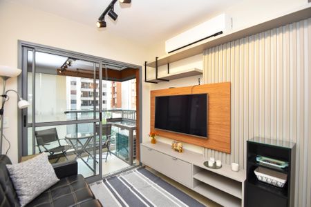 Sala de estar de kitnet/studio para alugar com 1 quarto, 28m² em Jardim Paulista, São Paulo