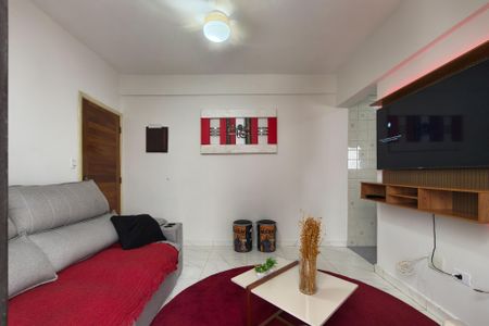 Sala de apartamento para alugar com 1 quarto, 72m² em Guilhermina, Praia Grande