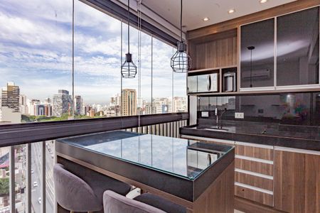 Varanda gourmet de kitnet/studio para alugar com 1 quarto, 27m² em Aclimação, São Paulo