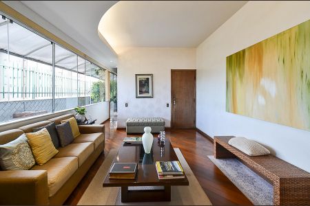Sala de Estar de apartamento à venda com 4 quartos, 238m² em Funcionários, Belo Horizonte