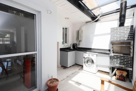 Varanda da Sala  de casa de condomínio para alugar com 3 quartos, 110m² em Vila Santos, São Paulo