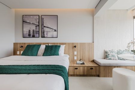Studio para alugar com 28m², 1 quarto e sem vaga Studio para alugar com 28m², 1 quarto e sem vagaSala/Quarto