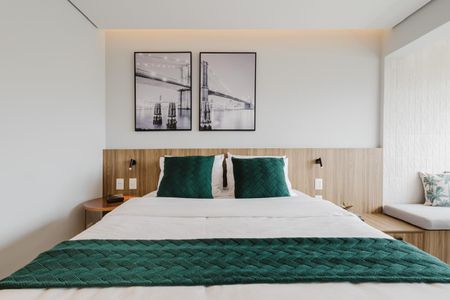 Studio para alugar com 28m², 1 quarto e sem vaga Studio para alugar com 28m², 1 quarto e sem vagaSala/Quarto