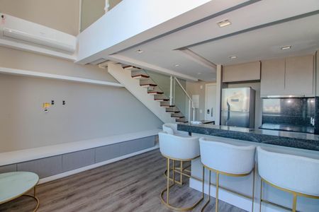 Apartamento para alugar com 57m², 1 quarto e 2 vagasSala