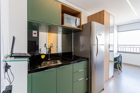 Cozinha de kitnet/studio à venda com 1 quarto, 22m² em Santo Amaro, São Paulo