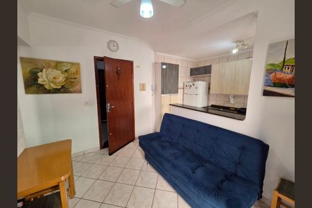 Sala de apartamento para alugar com 1 quarto, 57m² em Cidade Ocian, Praia Grande