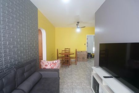 Sala de apartamento para alugar com 1 quarto, 60m² em Jardim Tres Marias, Guarujá
