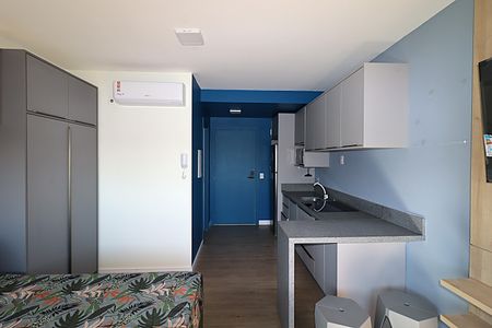 Studio à venda com 28m², 1 quarto e 1 vagaEspaço conjugado