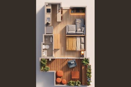Apartamento à venda com 35m², 1 quarto e sem vaga