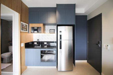Cozinha de kitnet/studio à venda com 1 quarto, 36m² em Indianópolis, São Paulo