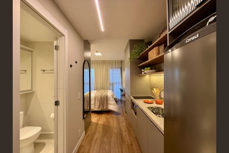 Studio para alugar com 24m², 1 quarto e sem vagaCozinha 