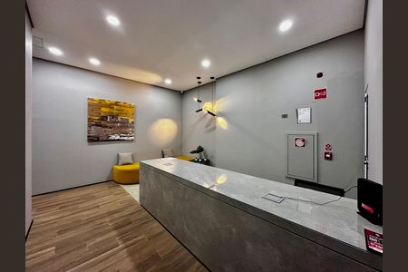 Studio para alugar com 28m², 1 quarto e sem vaga Studio para alugar com 28m², 1 quarto e sem vagaHall Social Bloco