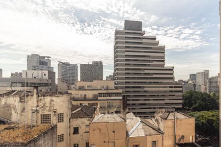 Vista da Sala de apartamento para alugar com 1 quarto, 28m² em República, São Paulo