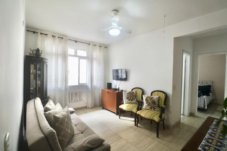 Sala de apartamento para alugar com 1 quarto, 75m² em Jardim Belmar, Guarujá