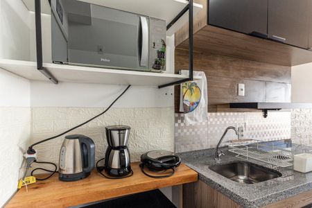 Studio para alugar com 23m², 1 quarto e 1 vaga Studio para alugar com 23m², 1 quarto e 1 vagaCozinha