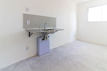Cozinha de apartamento para alugar com 1 quarto, 26m² em Barra Funda, São Paulo