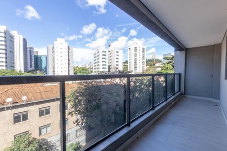 Varanda da Sala de apartamento à venda com 3 quartos, 109m² em Lourdes, Belo Horizonte