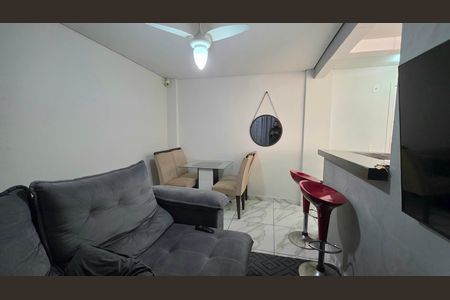Sala/cozinha de apartamento à venda com 2 quartos, 48m² em Vila Rica, Lagoa Santa