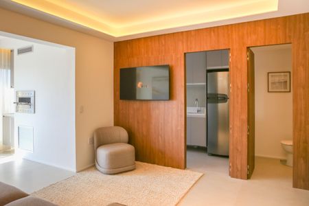 Sala e Varanda Gourmet de apartamento para alugar com 2 quartos, 79m² em Água Branca, São Paulo