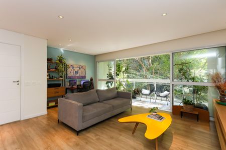 sala  de apartamento à venda com 3 quartos, 132m² em Vila Andrade, São Paulo