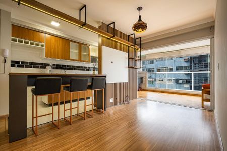Sala/Cozinha de apartamento à venda com 1 quarto, 58m² em Pinheiros, São Paulo