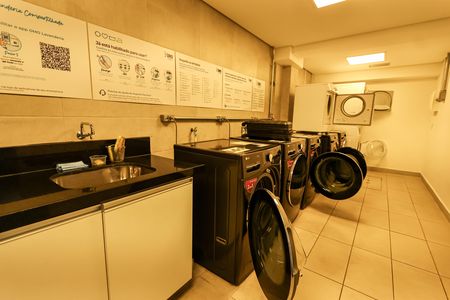 Studio à venda com 32m², 1 quarto e 1 vagaLavanderia