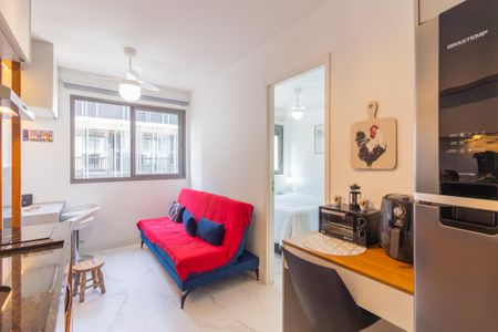 Sala/Cozinha de apartamento à venda com 1 quarto, 34m² em Pinheiros, São Paulo