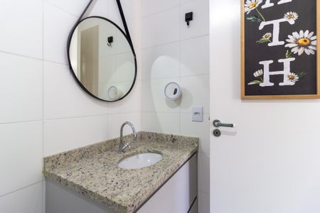 Banheiro da Suíte de apartamento à venda com 1 quarto, 34m² em Pinheiros, São Paulo