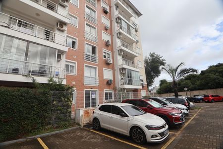 Apartamento para alugar com 48m², 1 quarto e 1 vagaFachada do bloco/Placa