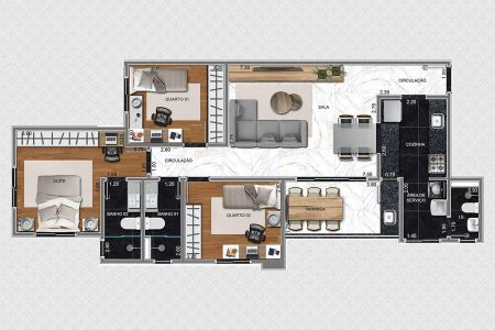 Apartamento à venda com 3 quartos, 90m² em Calafate, Belo Horizonte