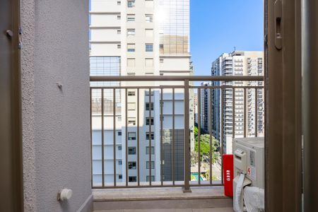 Sala - Varanda de apartamento para alugar com 1 quarto, 32m² em Campo Belo, São Paulo