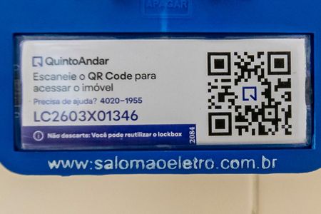 Apartamento para alugar com 58m², 2 quartos e 1 vagaÁrea comum - QR code da lockbox
