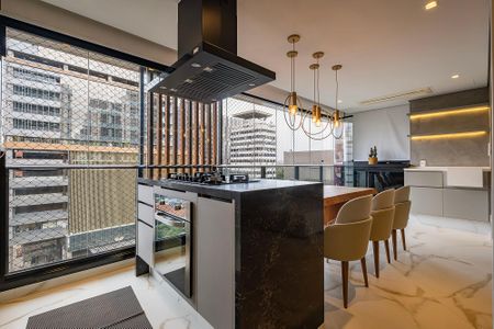 Sala/Cozinha de apartamento para alugar com 1 quarto, 73m² em Pinheiros, São Paulo