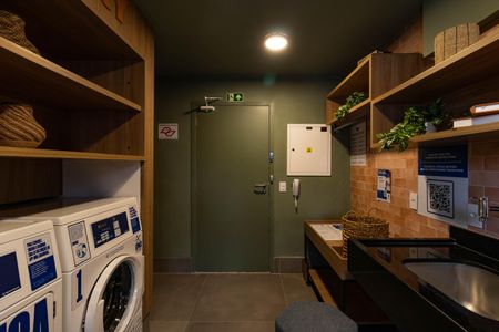 Studio para alugar com 32m², 1 quarto e sem vaga Studio para alugar com 32m², 1 quarto e sem vagaLavanderia