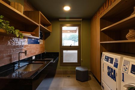 Studio para alugar com 32m², 1 quarto e sem vaga Studio para alugar com 32m², 1 quarto e sem vagaLavanderia