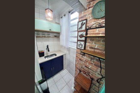 Cozinha de apartamento para alugar com 1 quarto, 30m² em Centro, São Vicente